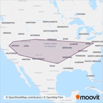 America/Denver coverage area map