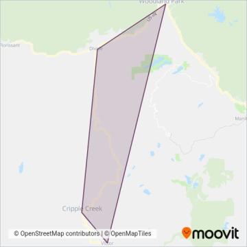 Cripple Creek Transportation coverage area map