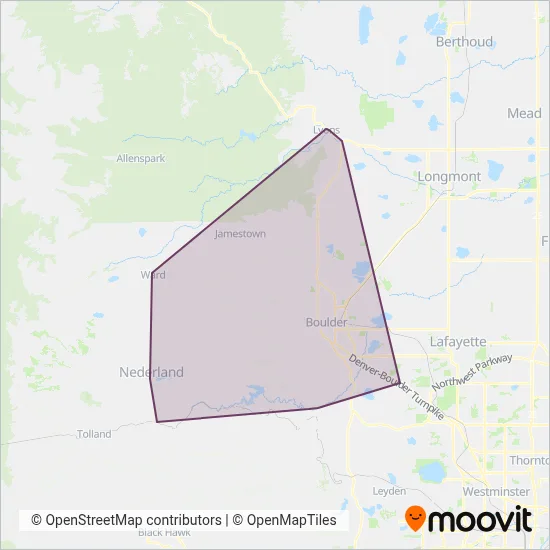 Boulder County coverage area map