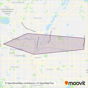 RTD (Rail) coverage area map
