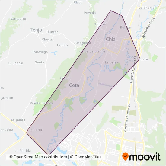 Chia coverage area map