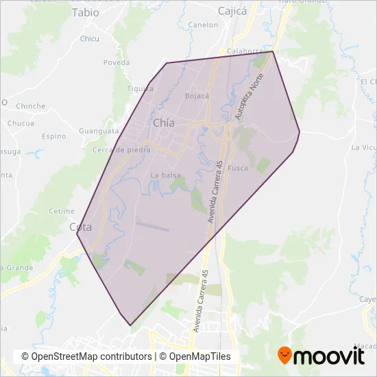 Auto Servicio Chía Ltda. coverage area map