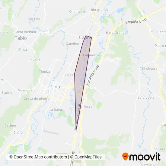Cootranscajicá Ltda. coverage area map