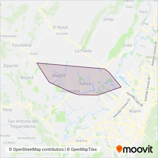 SOTRAM S.A. coverage area map