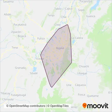 SITP coverage area map