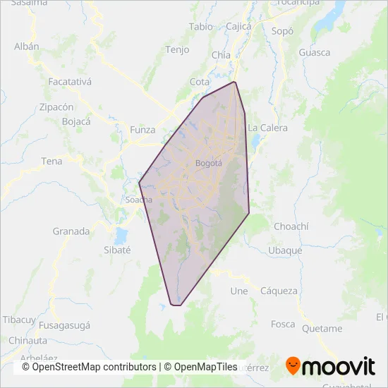 SITP coverage area map