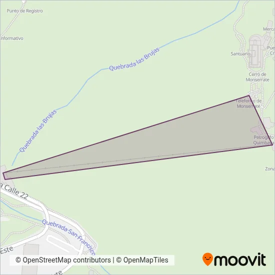 Cerro de Monserrate coverage area map