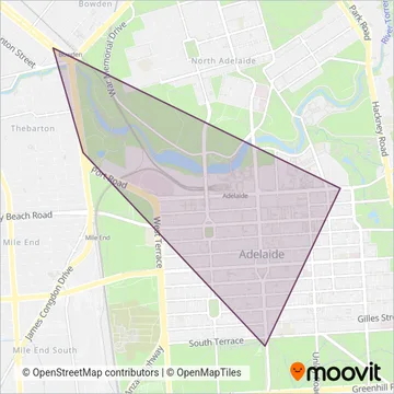 Adelaide Metro (Torrens Connect) coverage area map