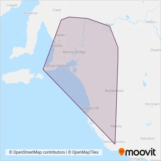 Mapa del área de cobertura de LinkSA