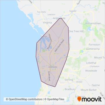 Adelaide Metro (School Service - Torrens Transit) coverage area map