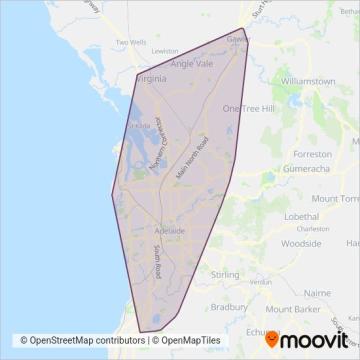 Torrens Transit coverage area map