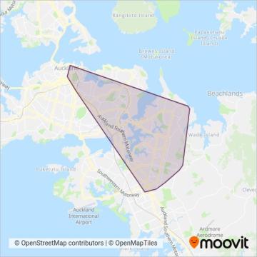 Howick and Eastern coverage area map