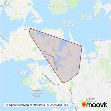 Howick and Eastern coverage area map