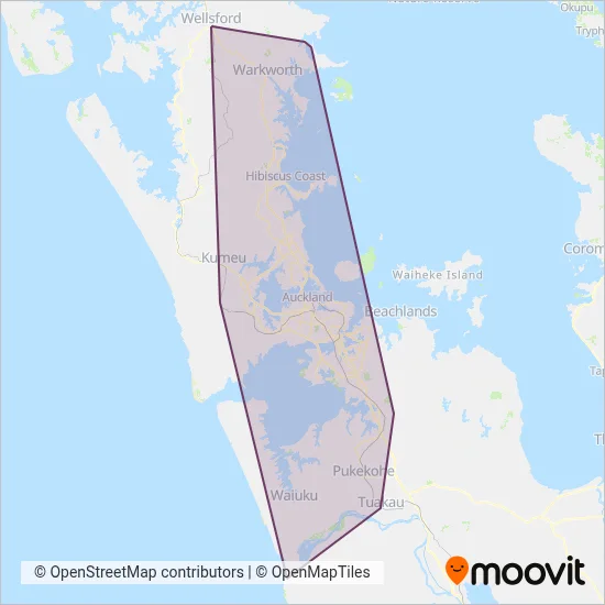 Ritchies Transport coverage area map