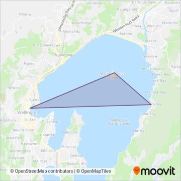 East By West Ferry coverage area map