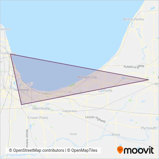 NICTD coverage area map