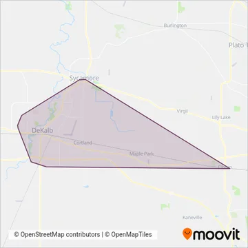 DeKalb Public Transit coverage area map