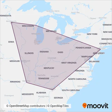FlixBus-us coverage area map