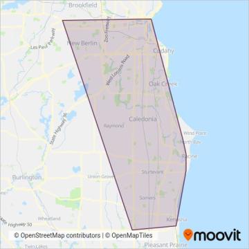 Wisconsin Coach Lines coverage area map