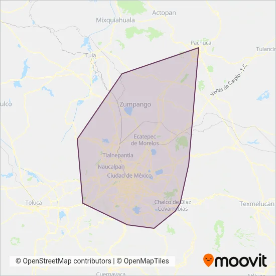 Autobuses / Combis coverage area map