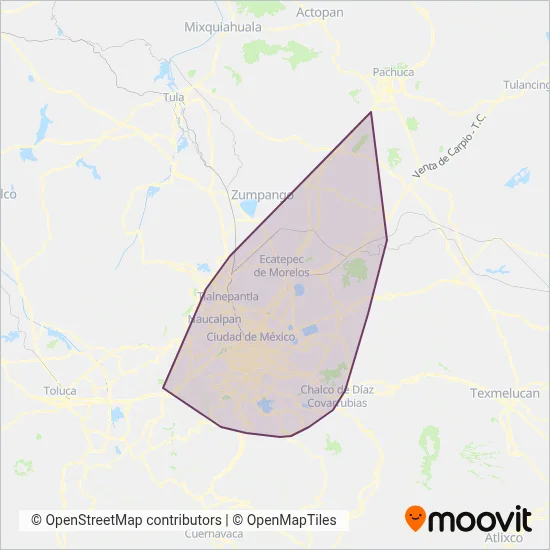 Peseros coverage area map