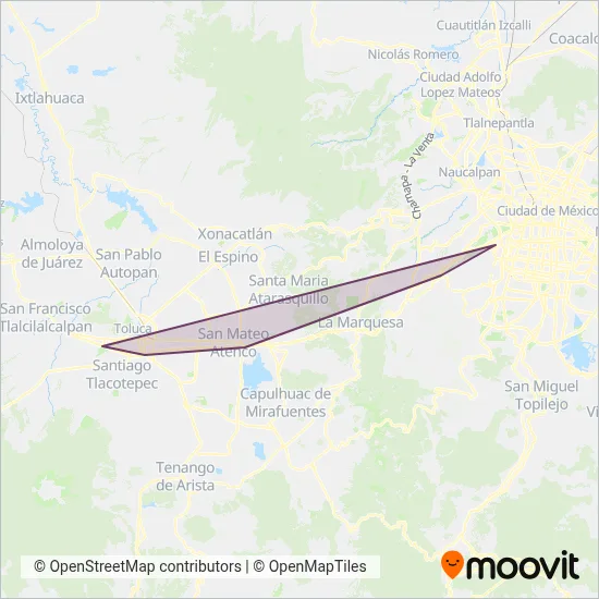 Tren El Insurgente coverage area map