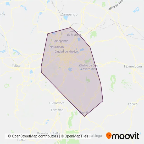 Peseros coverage area map
