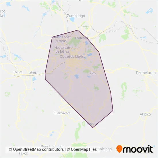 Peseros coverage area map