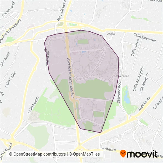 Puma Bus coverage area map