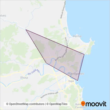 Transporte Dengo Dengo coverage area map