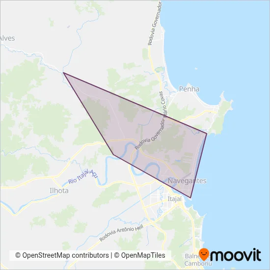 Transporte Dengo Dengo coverage area map