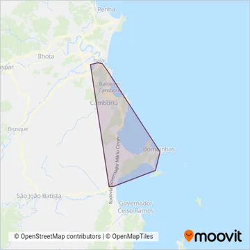 Viação Praiana coverage area map