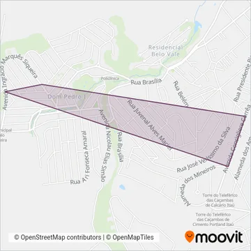 Inove Transportes coverage area map