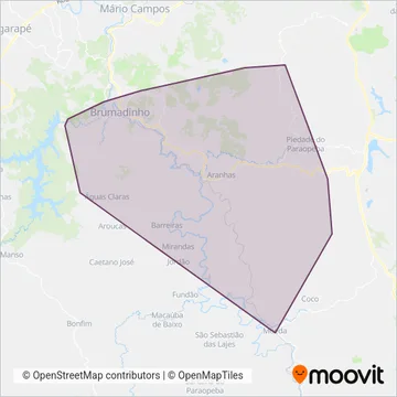 Brumadinho coverage area map