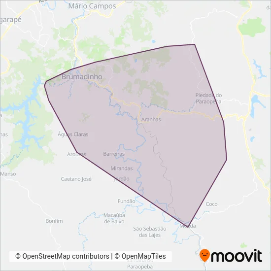 Brumadinho coverage area map