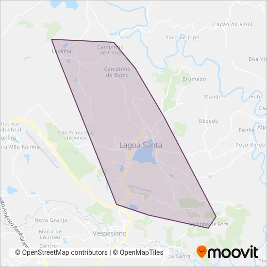 Lagoa Viva| Lagoa Santa coverage area map