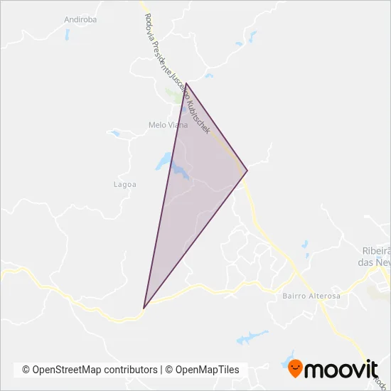 Saritur Esmeraldas coverage area map