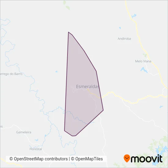 Viação Novo Retiro coverage area map