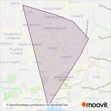 Autoservizi Castiello coverage area map