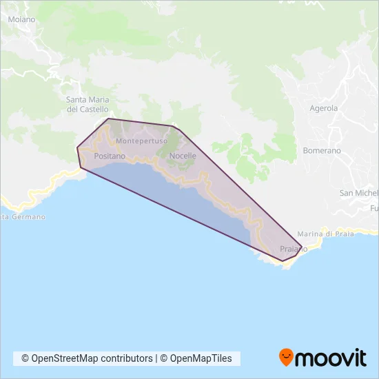 Mobility Amalfi Coast coverage area map