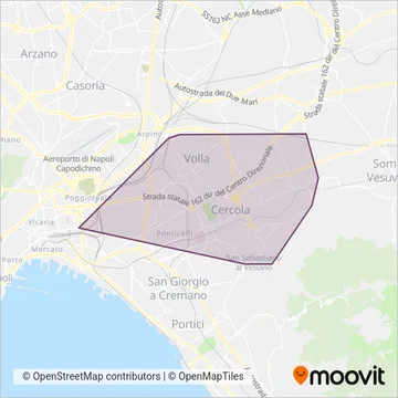 Area coperta dal servizio di Autoservizi Irpini