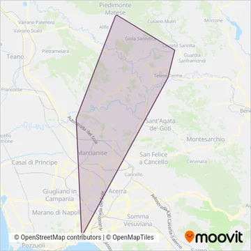 Autolinee Ferrazza coverage area map