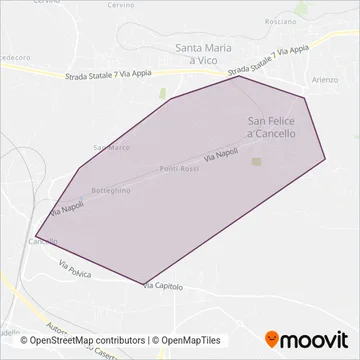 Autolinee F.lli Verdicchio coverage area map