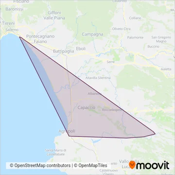 Peluso Bus coverage area map
