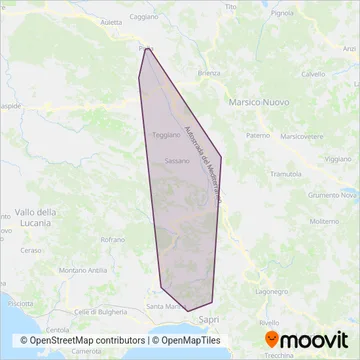 Autolinee Lamanna coverage area map