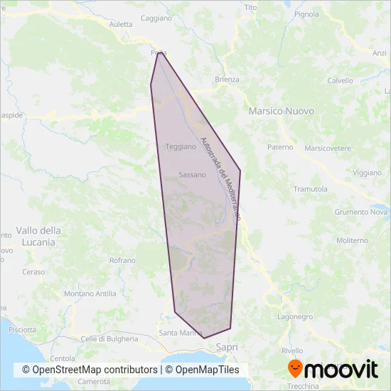 Lamanna Bus Lines coverage area map