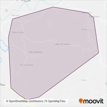 Autoservizi Gaetani coverage area map