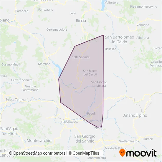 Area coperta dal servizio di Mot.Tam