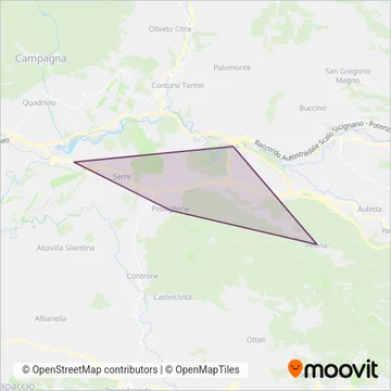 Autolinee Mansi coverage area map