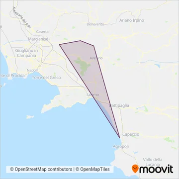Autolinee Sellitto coverage area map